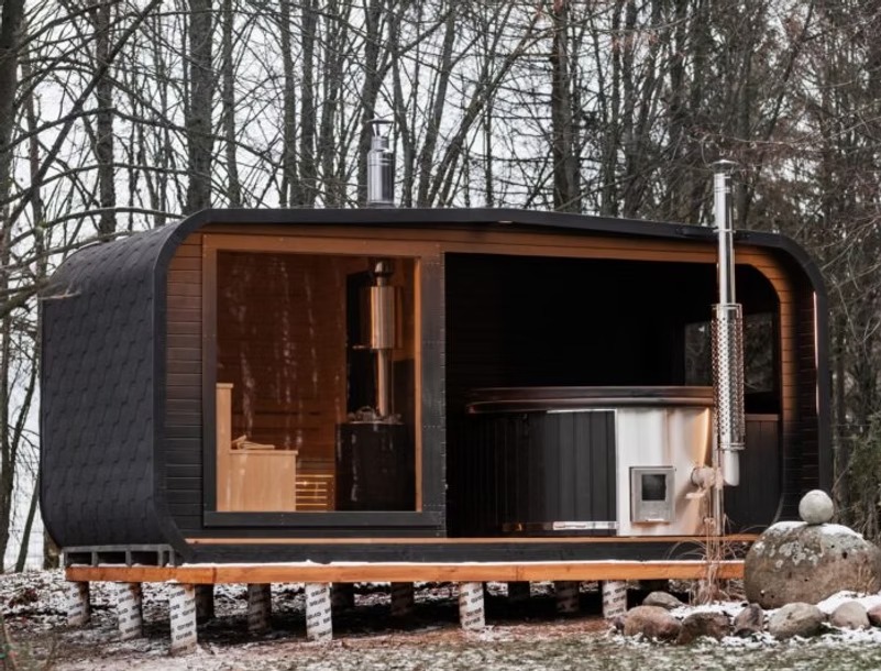 2in1 Sauna und Hot Tub Kombination